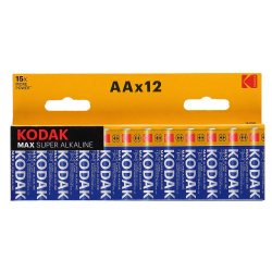 Батарейка, Kodak, MAX, алкалиновая, LR06, 12 шт, блистер с европодвесом