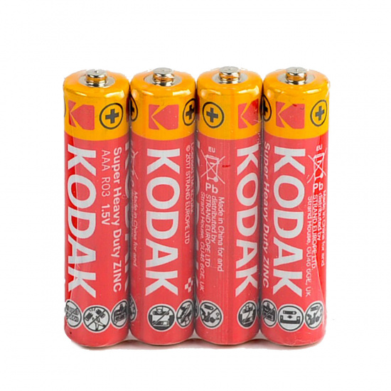 Батарейка Kodak солевая, R03, 4 шт, без блистера