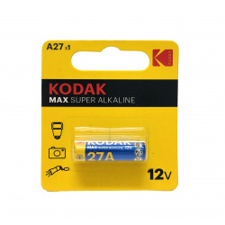 Батарейка Kodak MAX алкалиновая, MN 27 (27 A), 1 шт, блистер с европодвесом