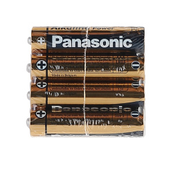 Батарейка Panasonic алкалиновая, LR03, 4 шт, без блистера