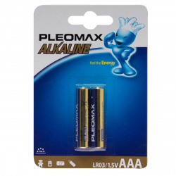 Батарейка Samsung Pleomax алкалиновая, LR03, 2 шт, блистер с европодвесом