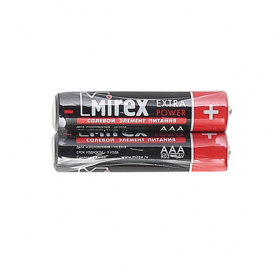 Батарейка Mirex солевая, R03, 2 шт, без блистера