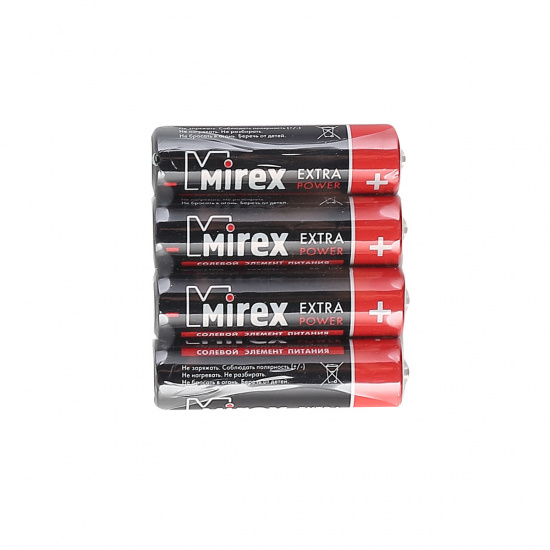 Батарейка Mirex солевая, R06, 4 шт, без блистера