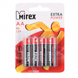 Батарейка Mirex Extra Power солевая, R06, 4 шт, блистер с европодвесом