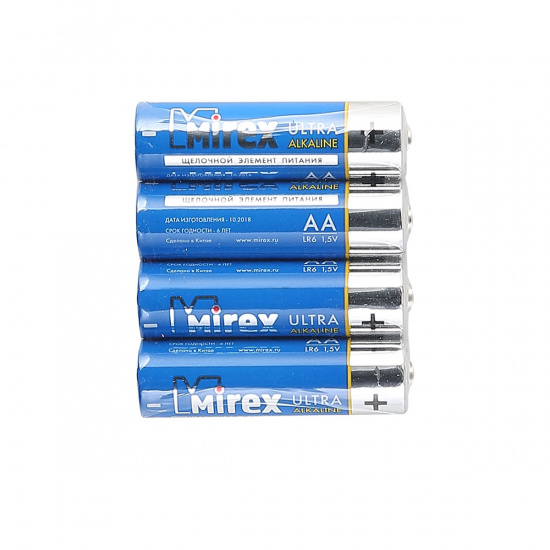 Батарейка Mirex алкалиновая, LR06, 4 шт, без блистера