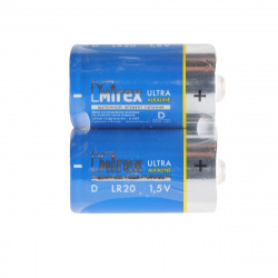 Батарейка Mirex Ultra Alkaline алкалиновая, D (LR20), 2 шт, без блистера