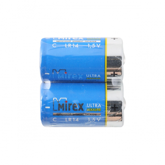 Батарейка Mirex алкалиновая, C (LR14), 2 шт, без блистера