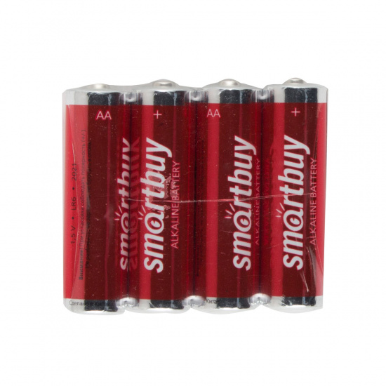 Батарейка SmartBuy алкалиновая, LR06, 4 шт, без блистера