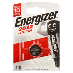 Батарейка Energizer литиевая, CR2032, 1 шт, блистер с европодвесом