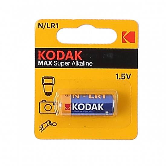 Батарейка Kodak алкалиновая, LR1, 1 шт, блистер с европодвесом