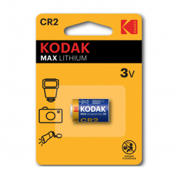Батарейка Kodak литиевая, CR2, 1 шт, блистер с европодвесом