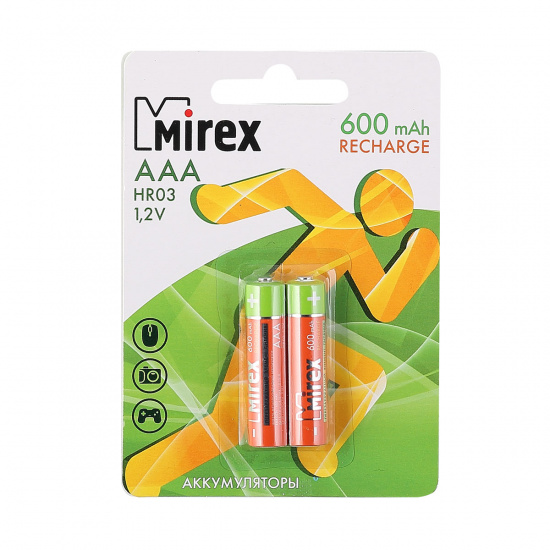 Аккумулятор Mirex HR03 600 AAАHC   2*BL