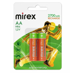 Аккумулятор Mirex HR06 2700 AАHC   2*BL