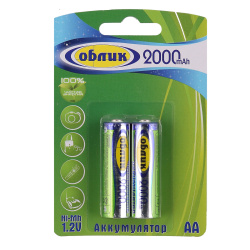 Аккумулятор Облик R06 2000 AAHC 2*BL