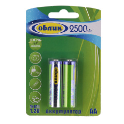Аккумулятор Облик R06 2500 AAHC 2*BL