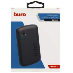 Аккумулятор мобильный PowerBank Buro BP05E Li-Pol 5000mAh 2.1A черный 1xUSB