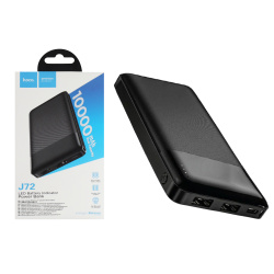 Аккумулятор мобильный PowerBank, Hoco, J72 EASY TRAVEL BLACK, Li-Pol, 10000 mAh, 2А, черный, 2хUSB