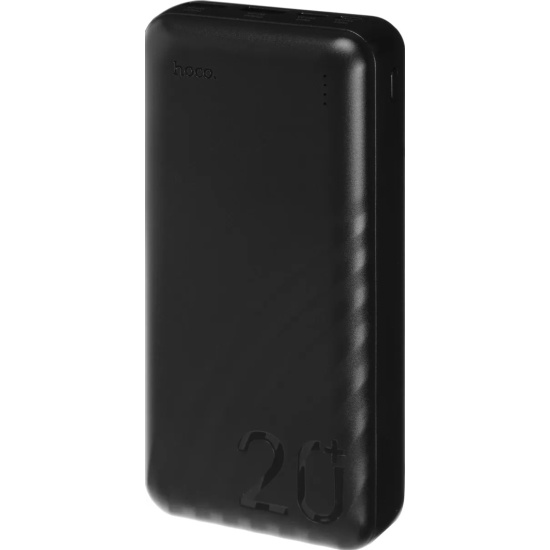 Аккумулятор мобильный PowerBank, Hoco, J123A ELEMENT, Li-Pol, 20000 mAh, 2А, черный, 2хUSB