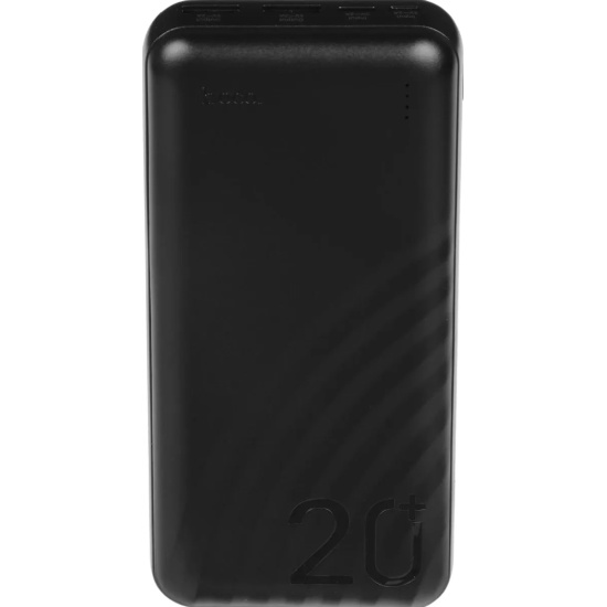 Аккумулятор мобильный PowerBank, Hoco, J123A ELEMENT, Li-Pol, 20000 mAh, 2А, черный, 2хUSB
