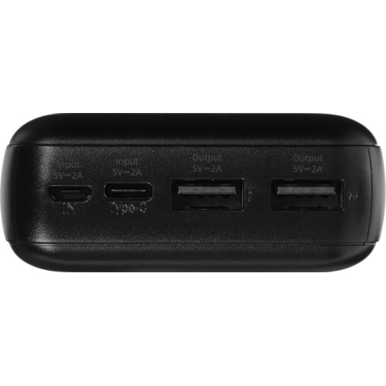 Аккумулятор мобильный PowerBank, Hoco, J123A ELEMENT, Li-Pol, 20000 mAh, 2А, черный, 2хUSB