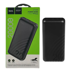 Аккумулятор мобильный PowerBank, Hoco, J123A ELEMENT, Li-Pol, 20000 mAh, 2А, черный, 2хUSB