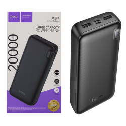 Аккумулятор мобильный PowerBank, Hoco, J128A Powerful, Li-Pol, 20000 mAh, 3А, черный, 2хUSB