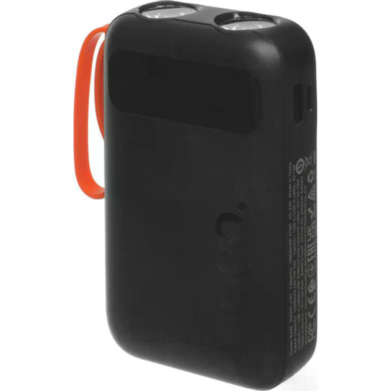 Аккумулятор мобильный PowerBank, Hoco, J151, Li-Pol, 10000 mAh, 2А, черный, 1хUSB-A+1хUSB-C