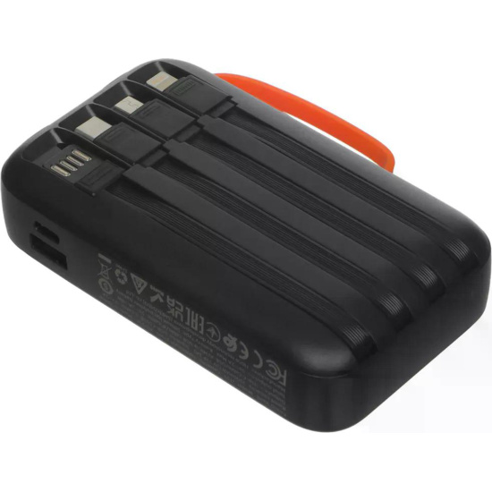 Аккумулятор мобильный PowerBank, Hoco, J151, Li-Pol, 10000 mAh, 2А, черный, 1хUSB-A+1хUSB-C