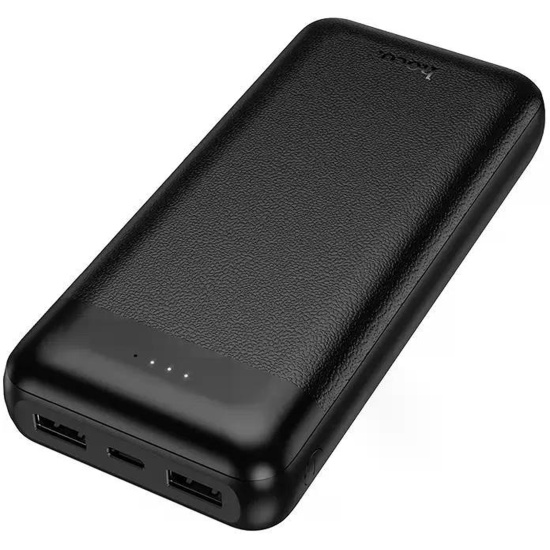 Аккумулятор мобильный PowerBank, Hoco, J153A Stability, Li-Pol, 20000 mAh, 2А, черный, 2хUSB
