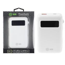 Аккумулятор мобильный PowerBank Cactus Li-Pol, 10000 mAh, 3А, белый, 1хUSB
