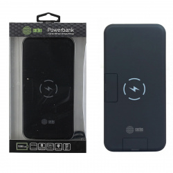 Аккумулятор мобильный PowerBank Cactus CS-PBFSQT-10000 Li-Pol 10000mAh 3A черный 1xUSB беспроводная зарядка