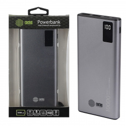 Аккумулятор мобильный PowerBank Cactus CS-PBFSLT-10000 Li-Pol 10000mAh 3A серый 2xUSB