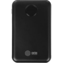 Аккумулятор мобильный PowerBank, Cactus, CS-PBFSOA-10000, Li-Pol, 10000 mAh, 4,5А, черный, 1хUSB-A+1хUSB-C