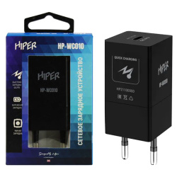 Зарядное устройство сетевое СЗУ Hiper HP-WC010 20W 3A (PD+QC) USB-C черный