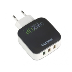 Зарядное устройство сетевое СЗУ SmartBuy BLAST, 3Ax1 Quick Charge + 2.4Ax2, microUSB, черный (SBP-110)