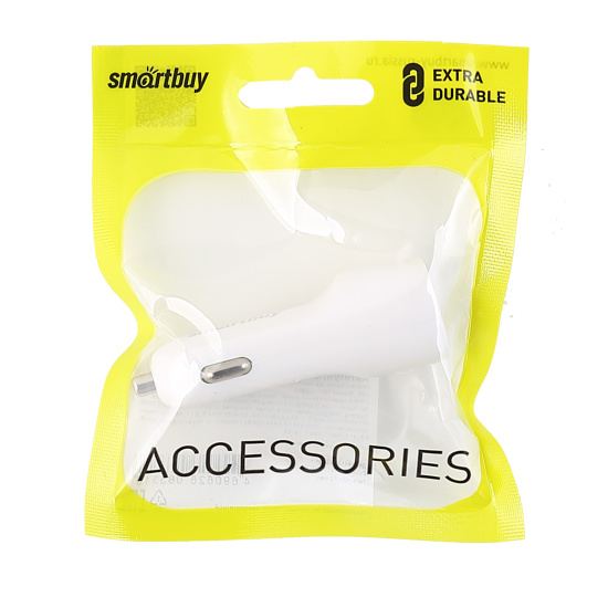 Зарядное устройство автомобильное AЗУ SmartBuy USB, 1А, белый (SBP-1502eco)