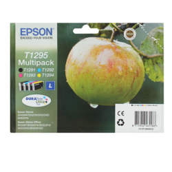 Картридж EPSON T1295 для SX420W/BX305F (1х11,1мл 3х7мл) набор 4 цвета (о)