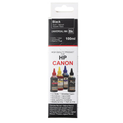 Чернила CANON/HP универсал black Dye (100 мл) Revcol в картоне