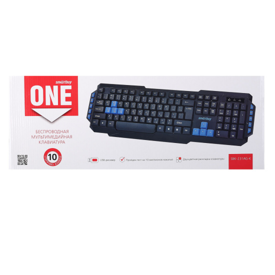 Клавиатура Smartbuy ONE 231 USB черная, беспроводная (SBK-231AG-K)/20