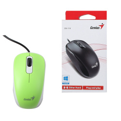 Манипулятор мышь Genius DX-110 1000dpi. Optical USB green