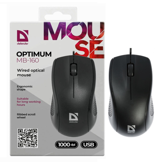 Манипулятор мышь Defender Optimum MB-160 USB Black