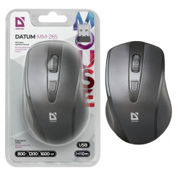 Манипулятор мышь Defender Datum MM-265 (черный) 1600 dpi беспроводная