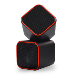 Колонки SmartBuy CUTE, мощность 6Вт, USB, черно-оранжевые (SBA-2590)/60