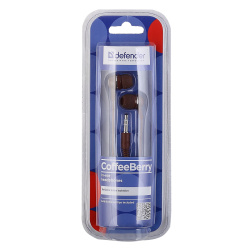 Наушники-вкладыши Defender CoffeeBerry 1,2 м, металл