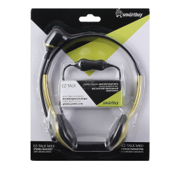 Гарнитура стерео SmartBuy EZ-TALK MKII, рег.громк, кабель 2.0 м, желтая (SBH-5200)/40