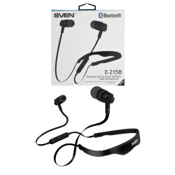 Гарнитура вкладыши Sven E-215B беспроводная (Bluetooth), черный (SV-016760)