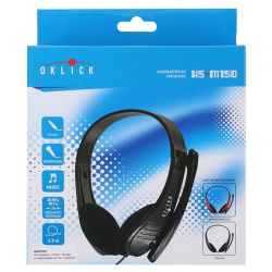 Наушники с микрофоном Oklick HS-M150 черный 2м
