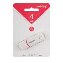 Флеш-память USB 4 Gb Smartbuy Crown White (SB4GBCRW-W)