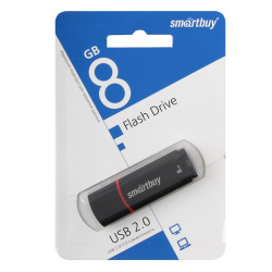 Флеш-память USB 8 Gb Smartbuy Crown Black