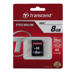 Карта памяти SDHC Card 8Gb class 10 Transcend